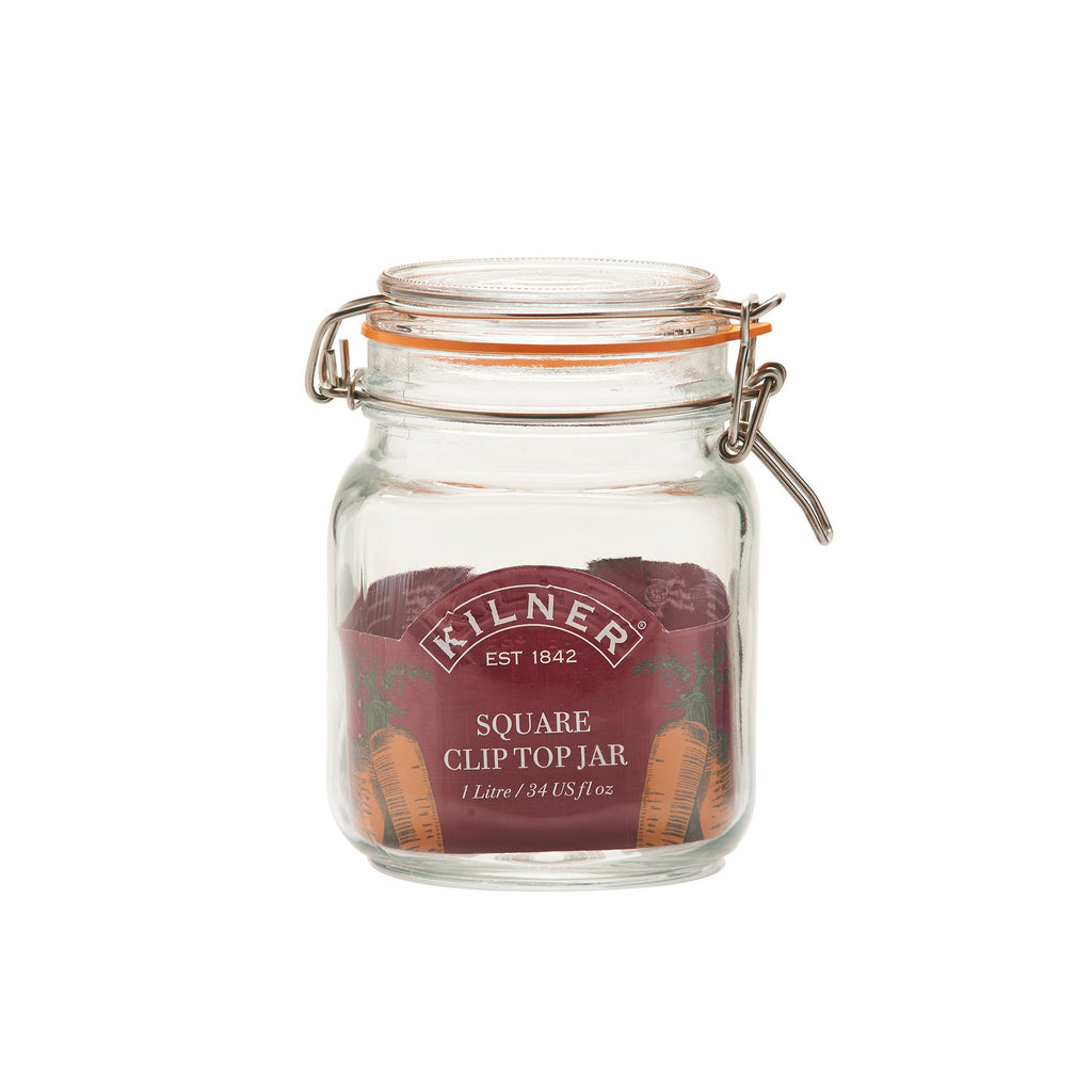 Kilner Square Clip Top Jar (1L)