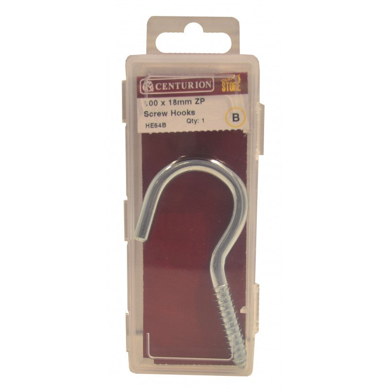 100Mm X 18Mm Zp Steel Screw Hook