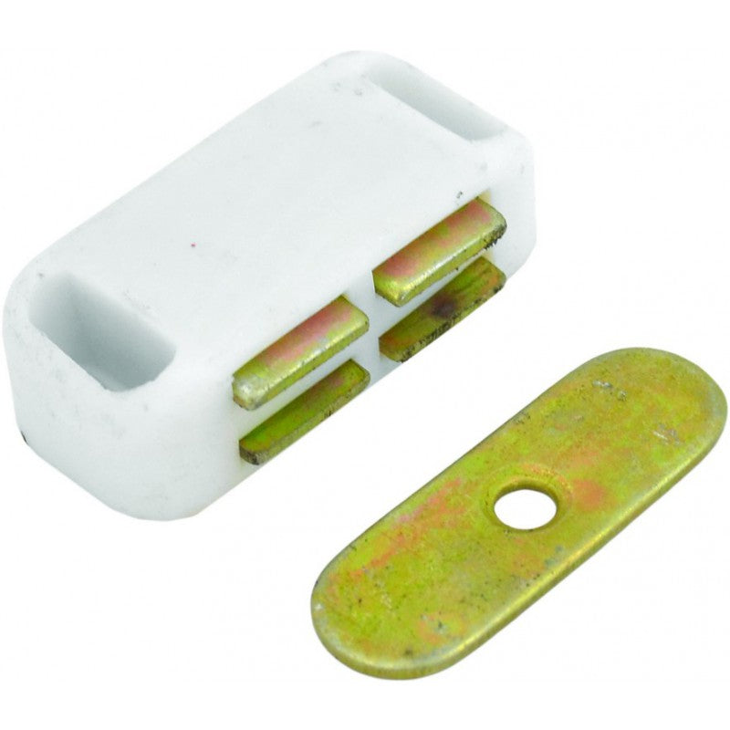 43Mm White Small Magnetic Catch (Pack Of 2)