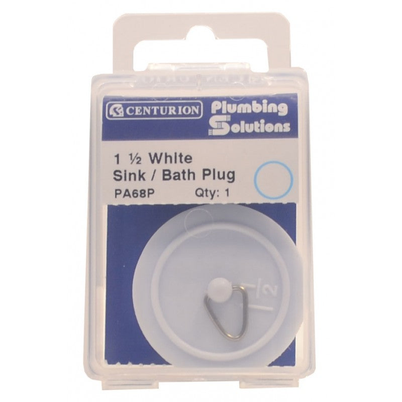 Plug - Sink Bath - White - 1 1/2