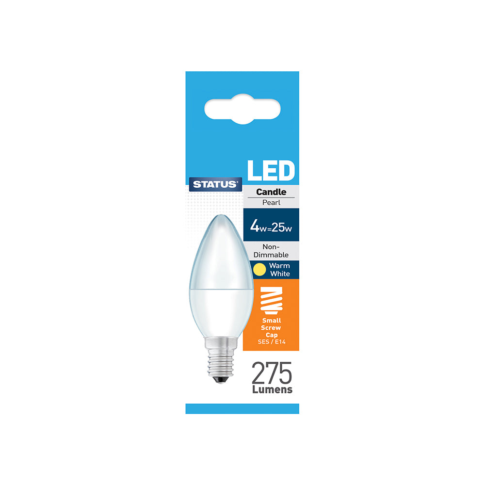 Status LED Candle Screw Cap Bulb (4W=25W)