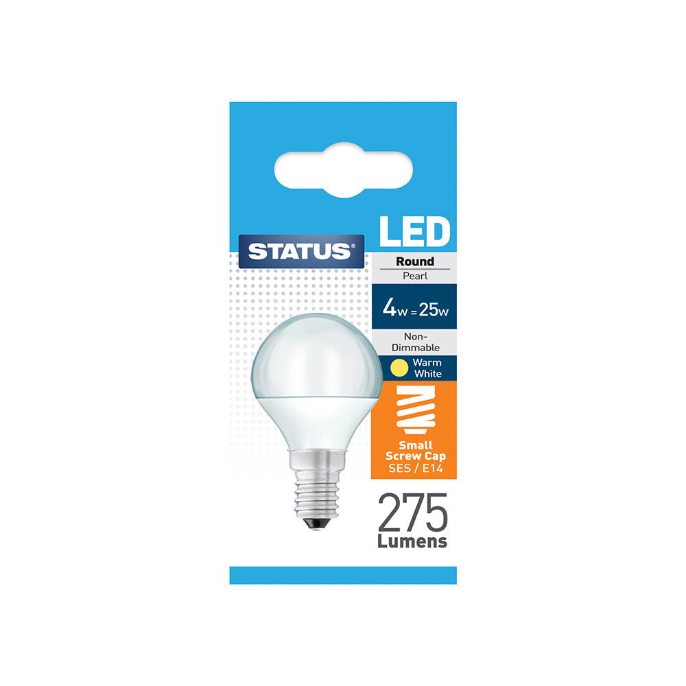 Status LED Round Screw Cap Bulb (4W=25W)