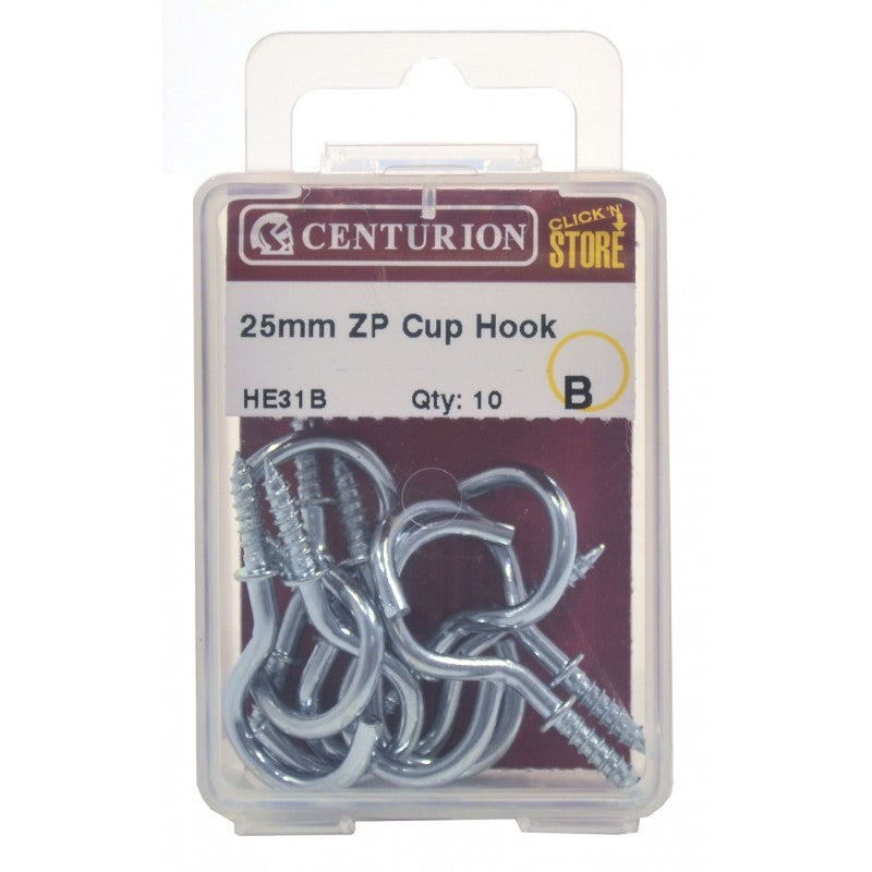 25Mm Zp Shouldered Cup Hook (Pack Of 10)