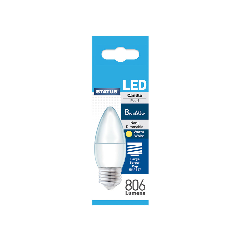 Status Led Candle Screw Cap Bulb (8W=60W)