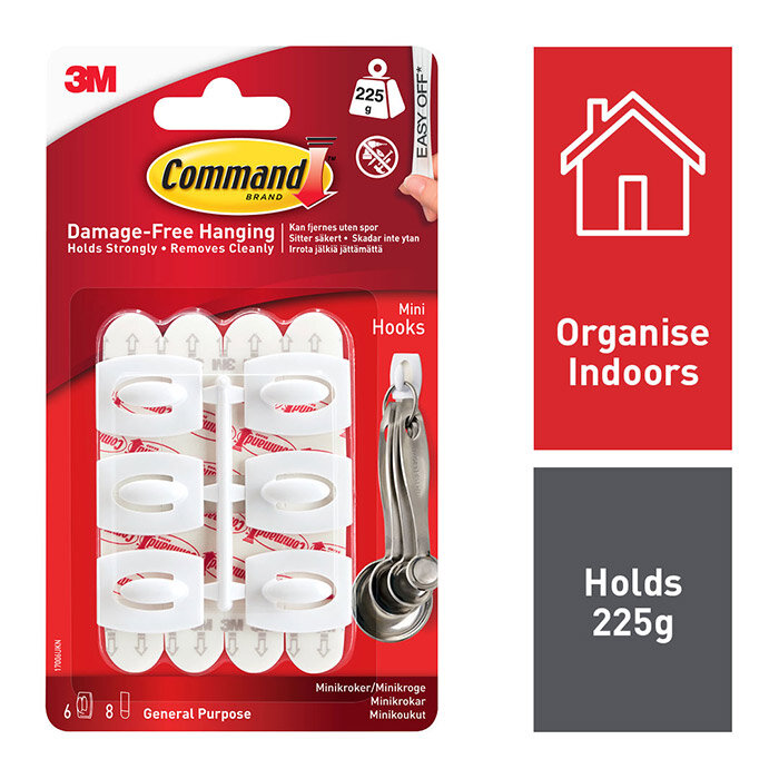 Command Mini Hooks 6Pk