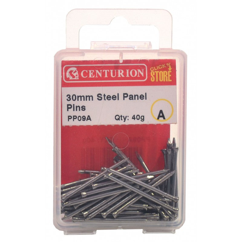 30Mm Bright Steel Panel Pins (40G)
