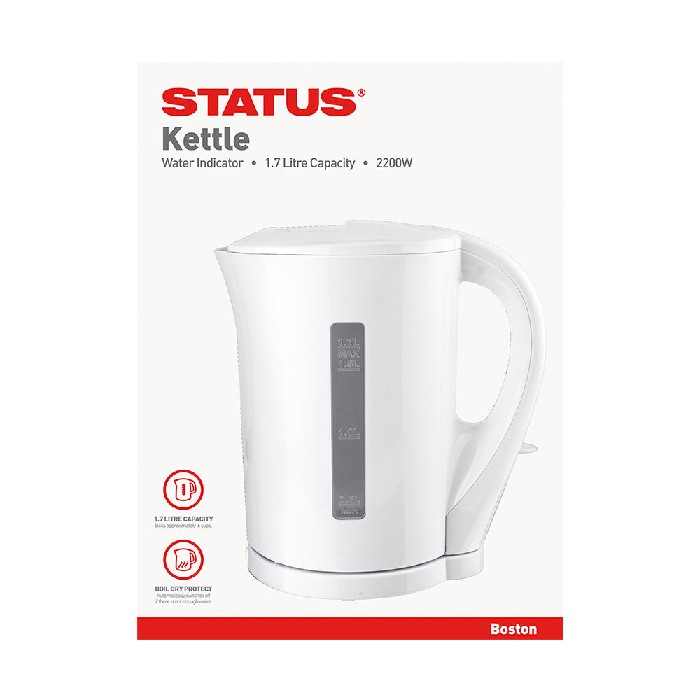 Status Boston White Kettle 1.7 Litre  (Immersed/Window)