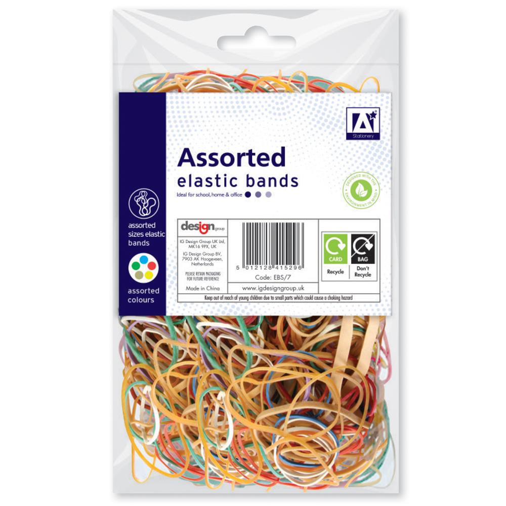 60gm Assorted Elastic Bands