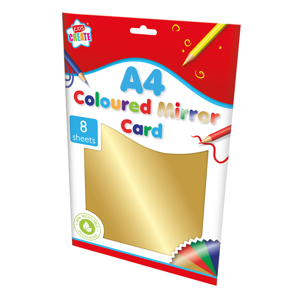 A4 Coloured Mirror Card