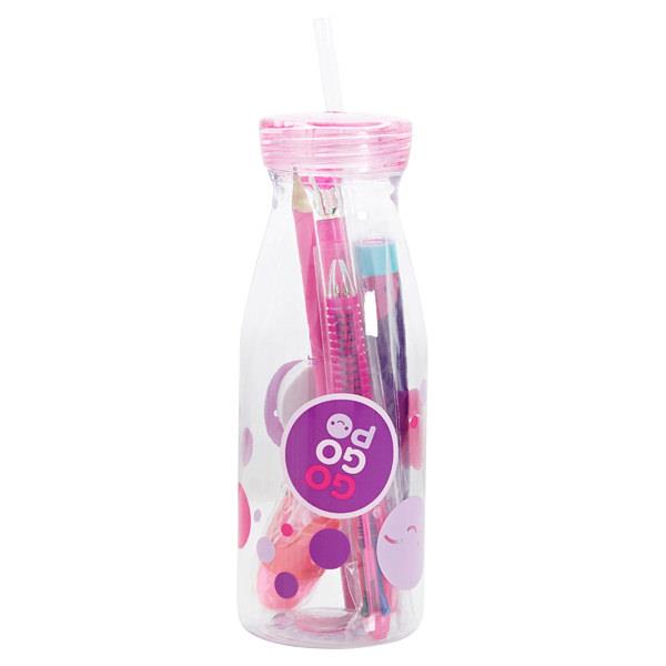 GOGOPO Milk Bottle Stationery Bundle - Pink