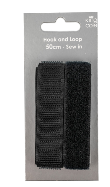 Hook/Loop (Sew In) - Black