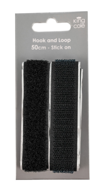 Hook/Loop (Stick On) - Black