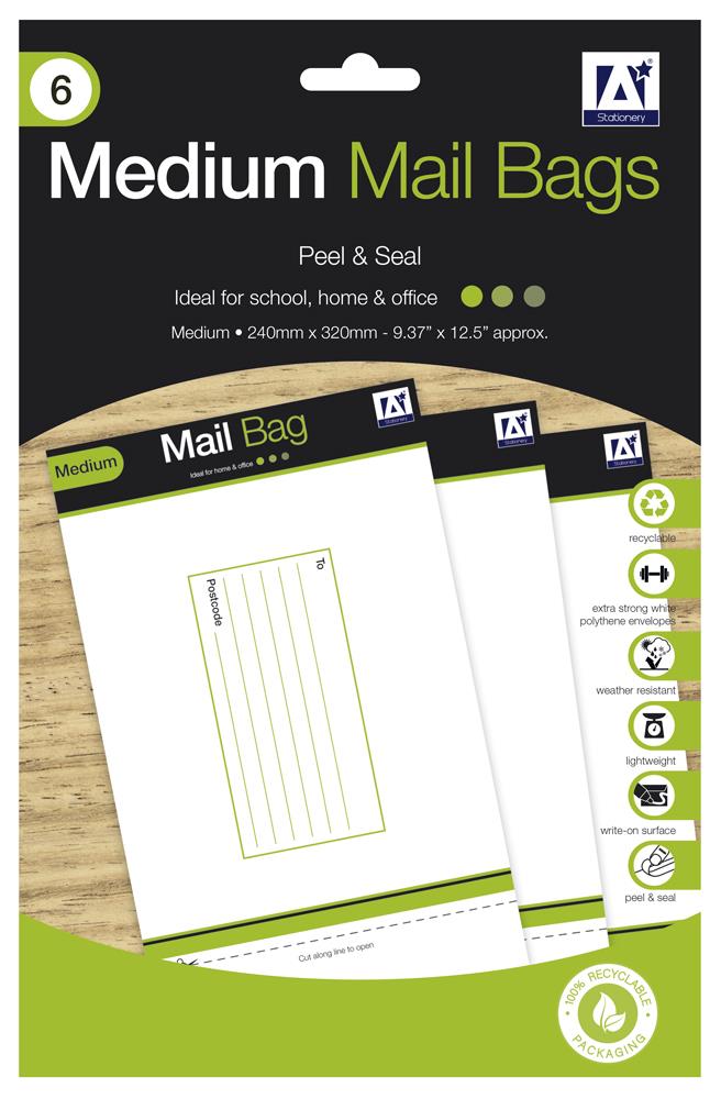 6 Medium Mailing Bags - 320x240(mm)