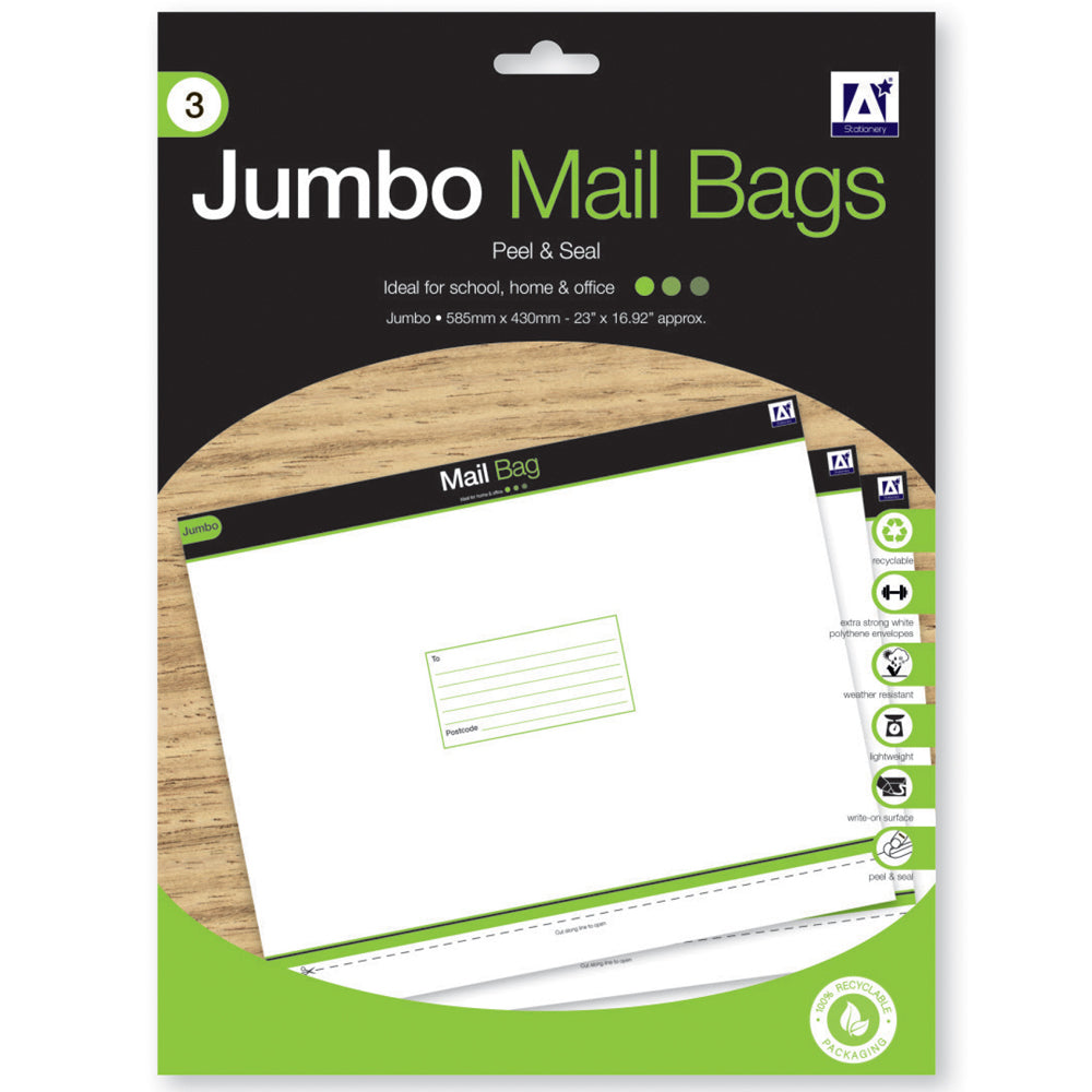 3 Jumbo Mailing Bags 585x430 (mm)