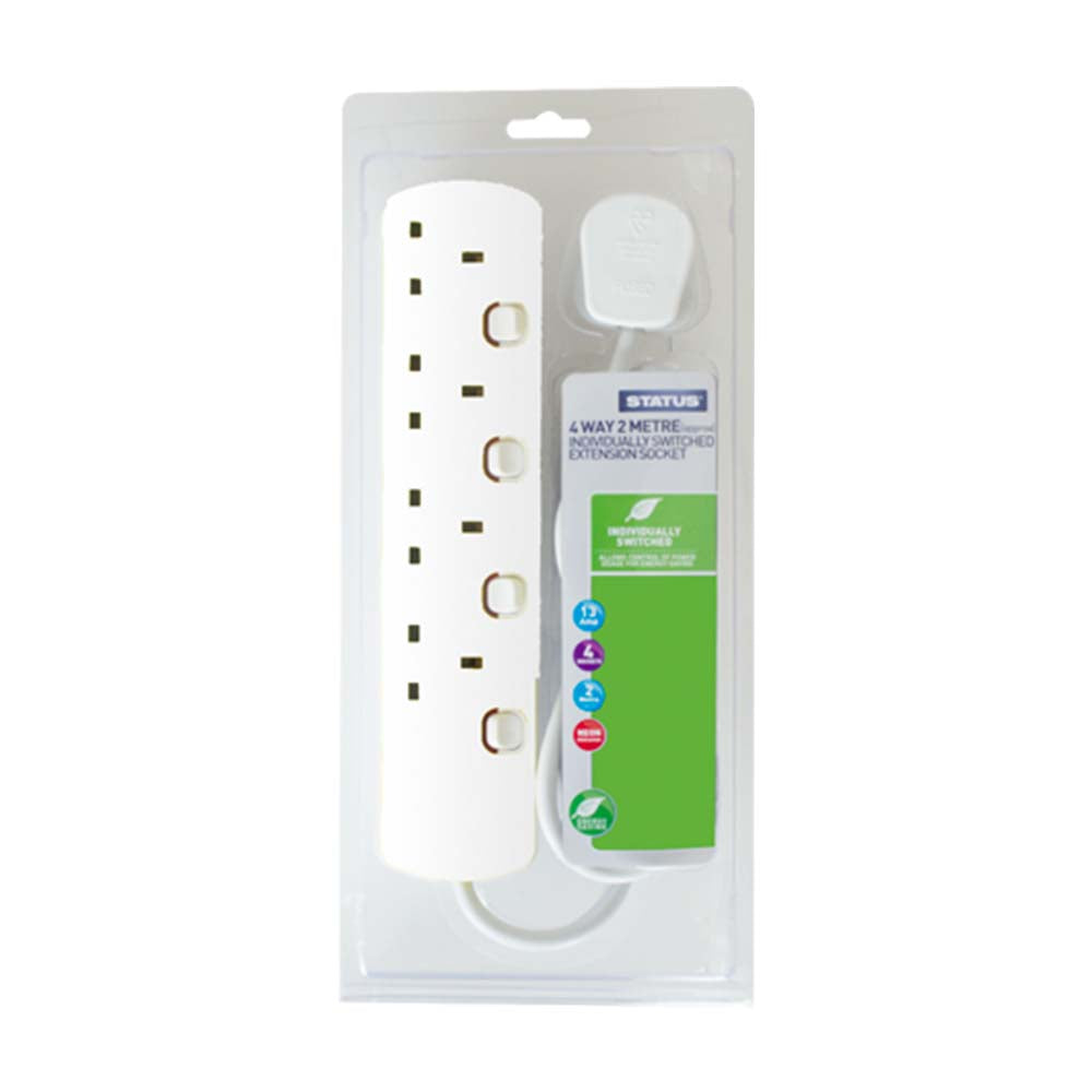 Status 2 Metre 4 Gang Extension Socket
