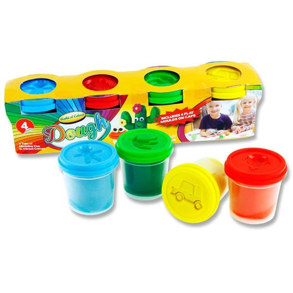 Woc 4X140G Pots Play Dough With Mould Lid