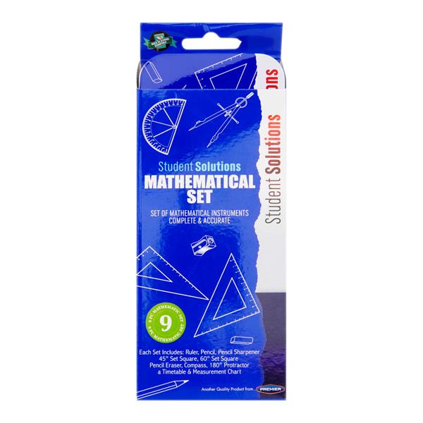 Student Solutions 9Pce Maths Set - Blue