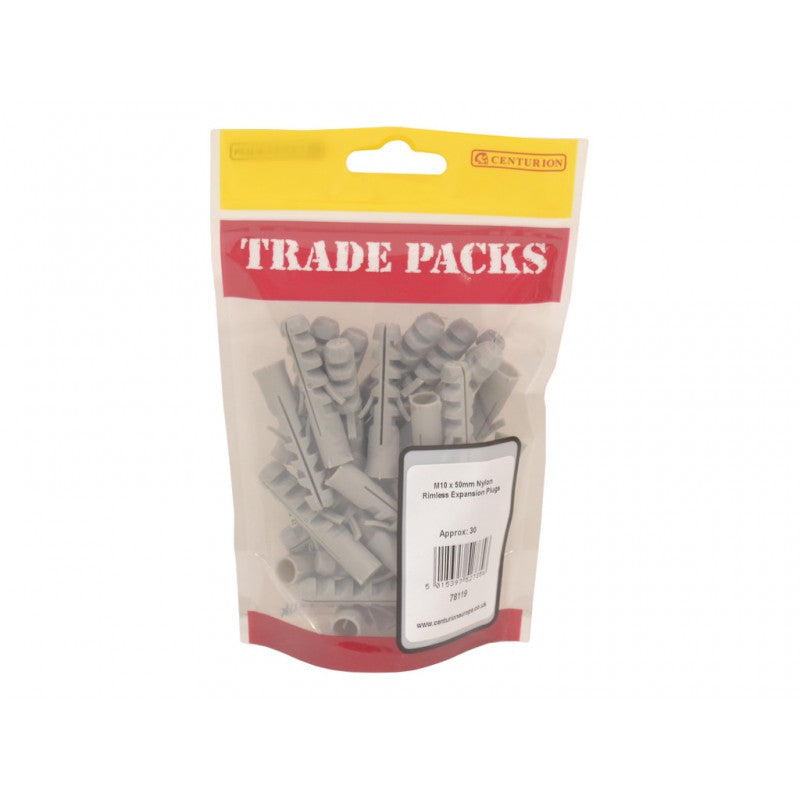 Rimless expansion plugs