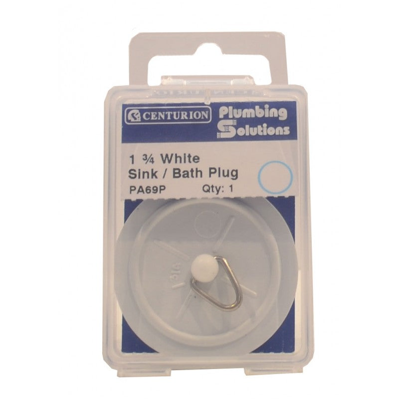 Plug - Sink Bath - White - 1 3/4