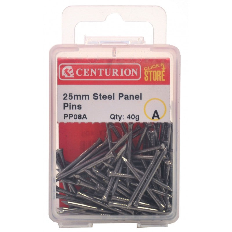 25Mm Bright Steel Panel Pins (40G)