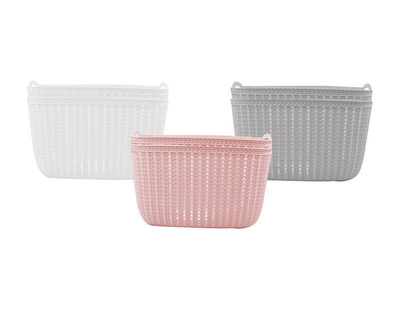 plastic woven basket
