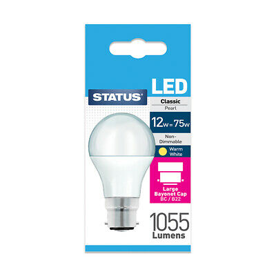 Status Led Bayonet Pearl Bulb (12W=75W)